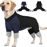 ROZKITCH Dog Sun Shirt UV Protection Summer Shirt with UV Protection, Lightweight & Stretchy Large Dog Pajamas for Female Male for Outdoor Fun for All Breeds Blueblack 5XL