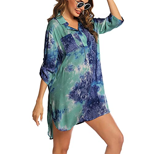 SLENDIPLUS Saída de praia feminina, biquíni, roupa de banho, roupa de banho para mulheres, vestido c