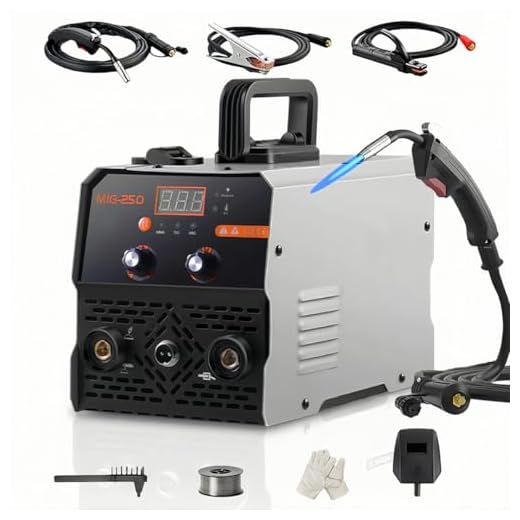 Máquina de Solda 3 em 1 MIG MMA TIG 250A 110V/220V com Display LCD - Soldadora Sem Gás, Inverter IGBT, Compacta e Econômica (110, Volts)