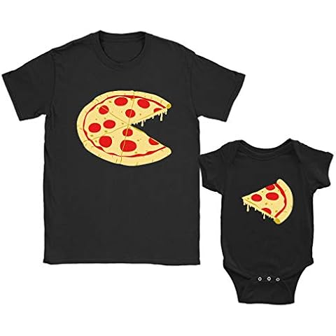 Green Turtle T-Shirts Pizza Camiseta Papa y Bebe a Juego Cover