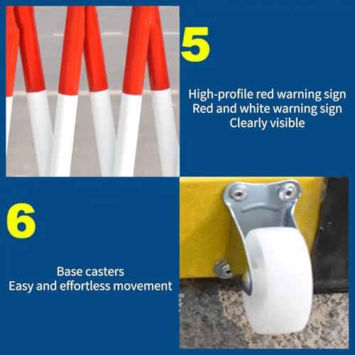 Barrière de sécurité réglable et clôture extensible robuste de chantier - 7