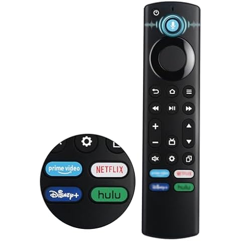 Voice Replacement Remote for Smart TV, Compatible with Insignia, Toshiba, Onmi, Pioneer Fire, for TV-Stick (Lite, 4K, 4K Max), and Smart TV Cube (1st, 2nd, 3rd Gen) Cover