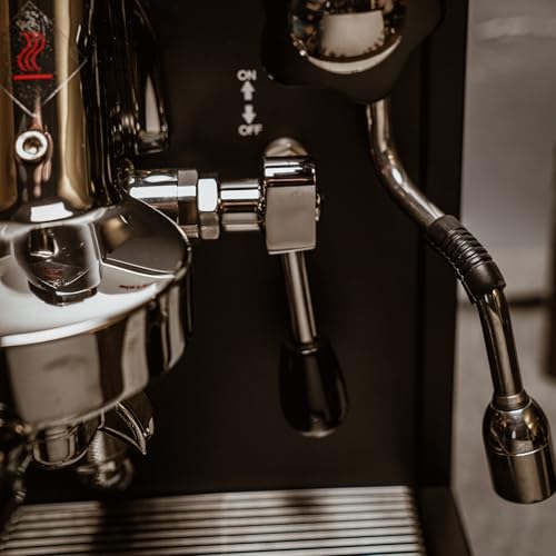 La Pavoni New Cellini Classic, Semiprofessionelle Espresso-Kaffeemaschine LPSCCB01EU, Einzelboiler mit Wärmetauscher, mit Drehventilen, Dampf- und Heißwasserlanze, 1400 W, Schwarzer Stahl – Bild 6
