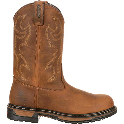 Image of ROCKY Men's Original Ride Branson Steel Toe Waterproof Western Boots