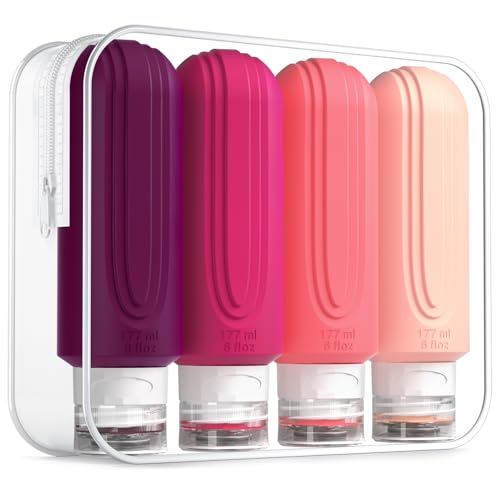 Mrsdry Travel Bottle for Toiletries, Large 177ml Silicone Travel Size Bottles, Leak Proof (B0DVH3MF6D)