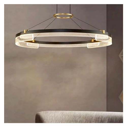 Luminaire chandelier LED haut de gamme avec finition soignée pour grand salon