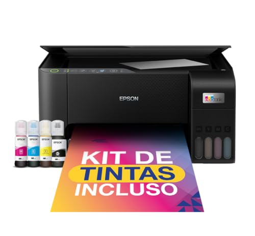 EPSON Multifuncional EcoTank L3250 - Tanque de Tinta Colorida, Wi-Fi Direct, USB, Bivolt,Preto.