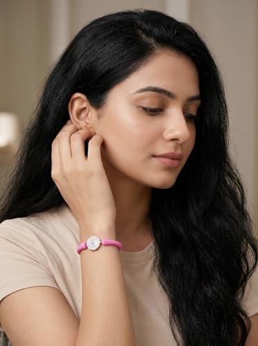 Image of Sterling Silver 925 Bracelet for Women, Rhodium Polished, Silicon Band, Everyday Wear