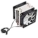 Wentylator procesora, dokładny efekt oświetlenia Airstream RGB stabilny Niezawodny chłodzenie procesora dla Core2DUO dla Celeronp dla Intel LGA 775(Podwójny wentylator)