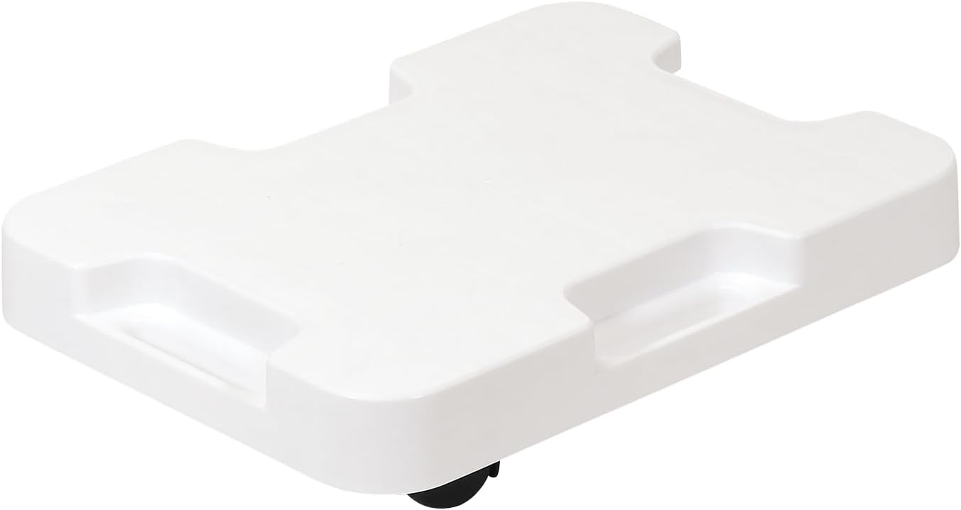 Pearl Metal HC-1299 Connectable Flat Dolly, Vertical and Horizontal Connection, Lightweight, Compact, Load Capacity 44.1 lbs (20 kg), Made in Japan, L Size, White Carry