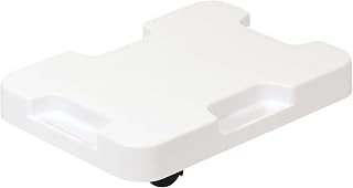 Pearl Metal HC-1299 Connectable Flat Dolly, Vertical and Horizontal Connection, Lightweight, Compact, Load Capacity 44.1 lbs (20 kg), Made in Japan, L Size, White Carry