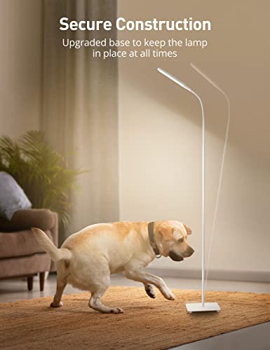 Led Floor Lamp, Sympa Floor Lamp Features 4 Color Temperatures & 4 Brightness Levels, Standing Lamp With Adjustable Gooseneck, Touch Control, Stable Base Lamp For Living Room, Bedroom, Office #TOP5