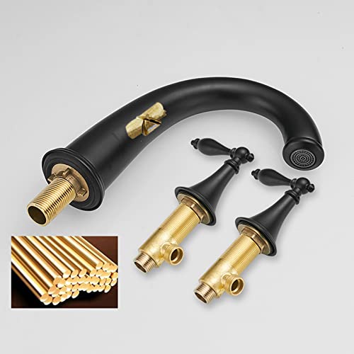 Robinet de lavabo de salle de bain pour rénover une vasque avec mélangeur double levier rétro - 7