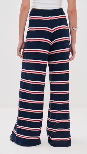 LE BOP Women's Striped Wide Leg Pants3