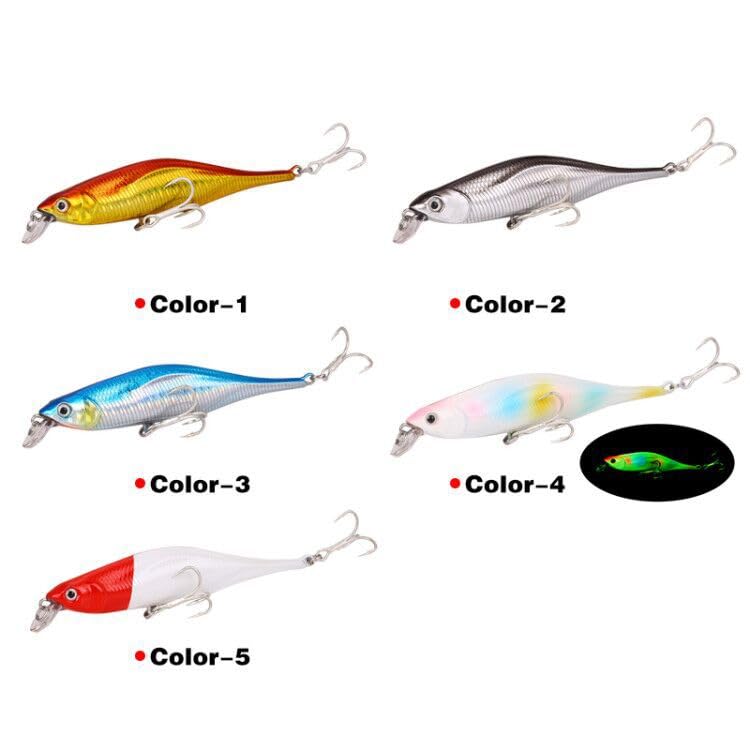 LUOLINGONGJUE® Lure Bait Freshwater Minnow with Sharp Hooks and Realistic Action for Fishing Use | Sky Blue 3