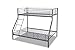 Price comparison product image Humza Amani Palmdale Metal Triple Sleeper Bunk Bed - Single/Double, Silver