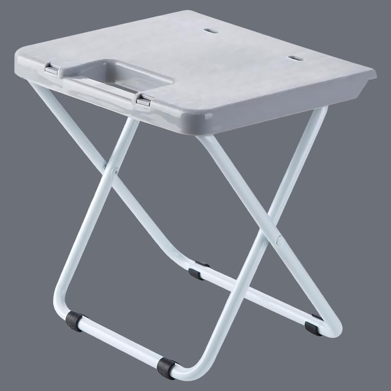 Foldable Stool – Portable Lightweight Sturdy Metal Frame Stool – Ideal for Home, Office, Camping, Picnic, Bathroom & Kitchen (1 Pcs)-image-9