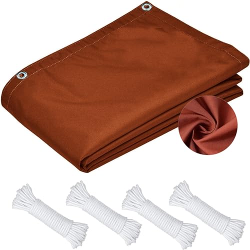 Toldo vela rectangular impermeable con kit de montaje que frena la lluvia en el patio 8