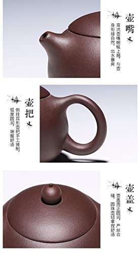 Image of Xishi Teapot 6.5oz Chinese Zisha Clay Pot Ceramics Purple Sand Mud Kungfu Tea Set Kettle Spherical Filter