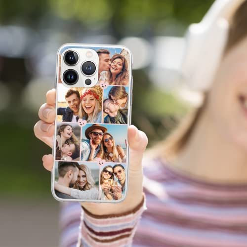 Robertsshop Personalized Picture Multiple Design Phone Case Cover Collage Photo Custom Own Customized Xmas Valentines Compatible With Iphone 8 X Xr 11 12 13 Pro Max Samsung Galaxy S20 S21 Transparent #TOP2