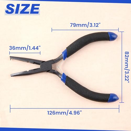 Alicates de pesca pequeños con cortador de línea preciso y punta split ring 5