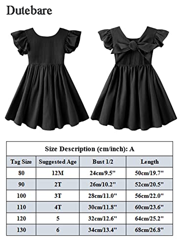 Dutebare Toddler Girls Dress Cotton Linen Ruffle Halter Sleeveless Kids Casual Summer Beach Party Dresses White 110 thumb #6