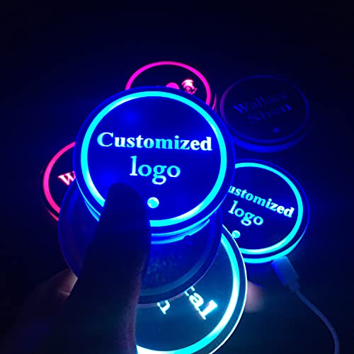 Juego 2 pcs LED USB para portavasos de auto miniatura 6