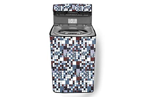 Stylista Top Load Fully Automatic Washing Machine Cover Suitable for Onida 6.2 kg Abstract Pattern Grey