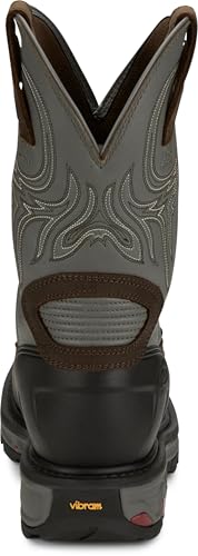 Image of Justin Tanker 11 inch Steel Toe Work Boot for Men, EH & ASTM F2413 Rated, Oil & Slip-Resisting, Premium Full Grain Leather Upper