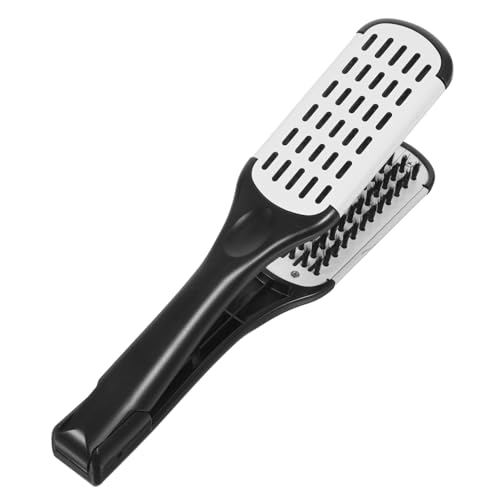Peine alisador moldeado con cerdas de jabalí herramienta de estilizado de doble cara para alisar y desenredar para todo tipo de cabello compacto y fácil de usar miniatura 1