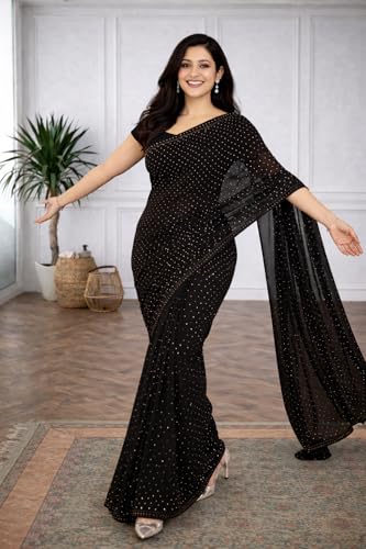 Image of NoseQueen Women Beautiful Soft Silk Designer Saree with blouse