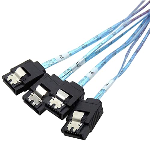 Cable adaptador Mini SAS 26Pin a 4 SATA 7Pin 0.5m miniatura 3