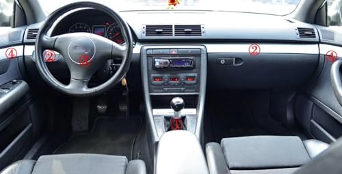 Décalcomanies de panneau de commande central bleu pour auto A4 B6 B7 - 4