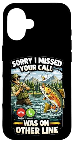 Sorry I Missed Your Call Fishing Joke Angler ���[���A �X�}�z�P�[�X iPhone 16 �p