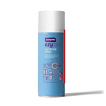Asian Paints ezyCR8 Rust Remover Spray for Home & Automotive Maintenance, Effective Rust & Grease Removal, Lubricant Spray for Hinges, Chains & Gears, Absolute Protection from Dust, Multi Surface Usage, Cleans and Disinfects, Transparent, 250 ml