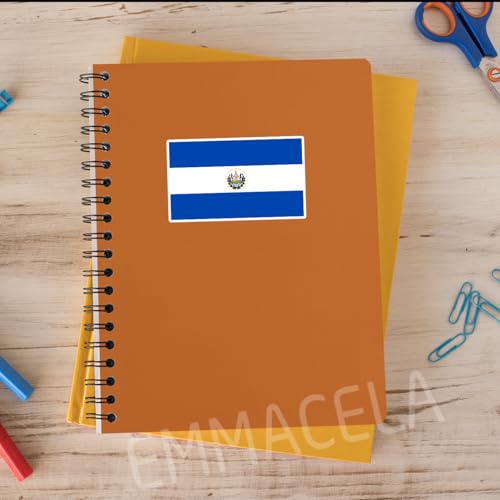 Image of (3PCS) El Salvador Flag stickers, Countries Flag Stickers - Waterproof Vinyl Decals For Laptops, Tumblers, Water Bottles, Books, Scrapbooks, Size 3 x 1.8 Inch