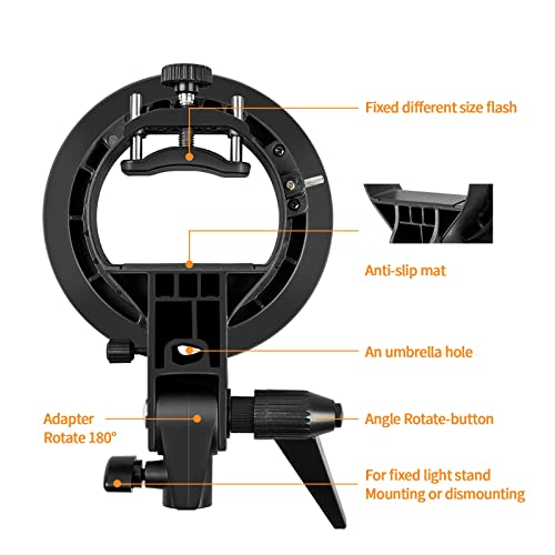 Godox 32"x 32" 80cmx80cm Foldable Portable Softbox with S-Type Bracket Bowens Mount Holder and Honeycomb Grid for Photography Studio Strobe Flash Speedlite Speedlight