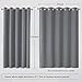 DUALIFE Grey Blackout Curtains for Bedroom 120 inches Long 2 Panels Grommet Window Treatment Thermal Insulated Room Darkening Window Panels Drapes for Living Room 60x120 inch Length