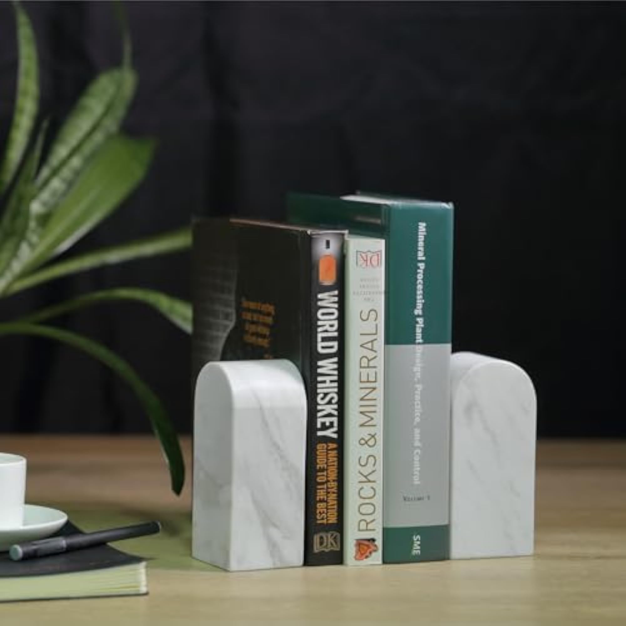 Luxury Greek Marble Bookends for Shelves