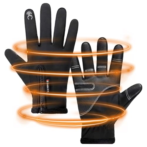 Warm Cycling Gloves for Men, Winter Cycling Gloves - 1 Pair 