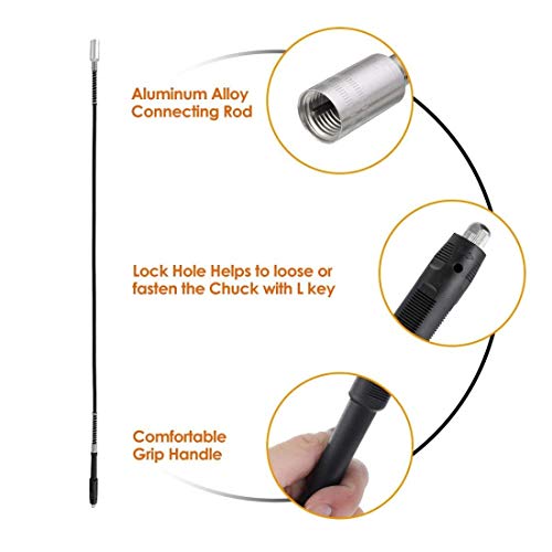 Image of DIY Crafts Pattern No # 1, Black Silver G, 108cm * 2cm for Dremel 3000 4000 Electric Drill Rotary Grinder Tool Attachments Flexible Shaft Fits P (Pattern No # 1, Black Silver G)