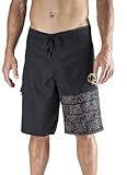 Maui Rippers Men's Hawaiian Boardshorts Ulua Fish Blk/Brown