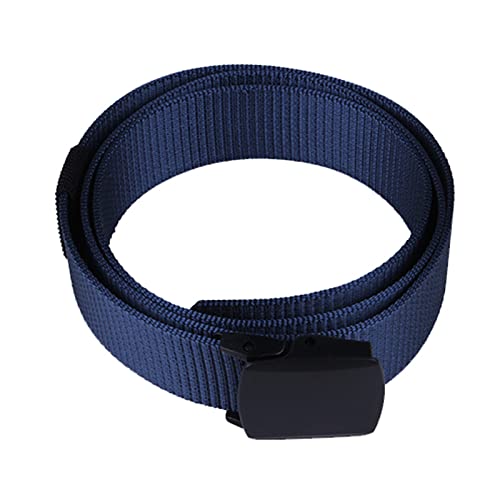 Men Blue Nylon Leather Belt For Casual And Partyware