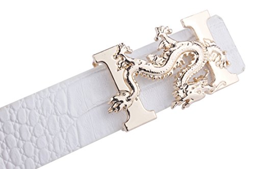 Executive Dragon Alligator Genuine Leather Belt Men Classic Buckle Dress Cool Black2