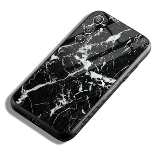 Image of COLORflow Back Cover Compatible with Samsung Galaxy A34 5G | Black Marble White | Shockproof TPU Bumper Cover with Camera Protection Back Cover