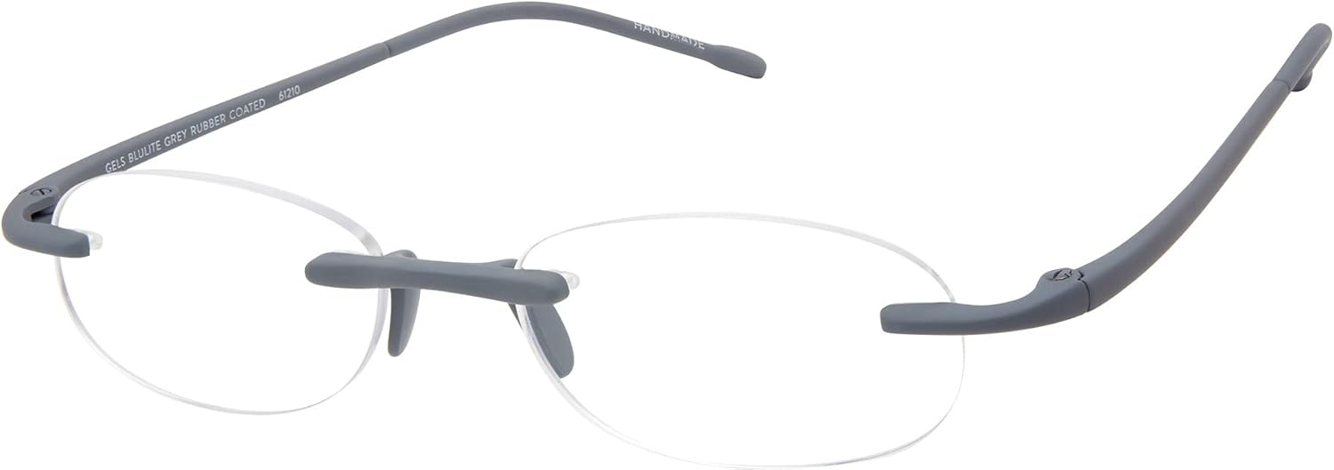 Scojo New York Gels Original Blue Light Reading Glasses, Handmade Scratch Resistant Readers for Women and Men