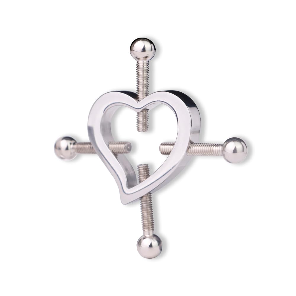 Edelstahl Nippelklemmen Verstellbar Bruststimulatoren Nippelklemmen mit Kette Set SM Fetisch Flirt Brustwarzenklemmen BDSM Erotik Sexspielzeug für Frauen und Männer (Perlenkette, A)