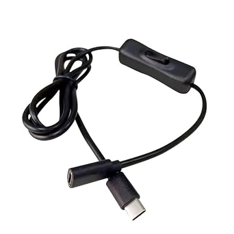 Black USB C Extension Cable with On/Off Switch Perfect for Charging and Data Transfer On Any Type C Device Type C Male to Female Cable Home Audio Interconnects Accessories