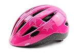 KTM Kinder Fahrrad Helm Factory Line mit Visier, Pink Sterne Gr. 48-52