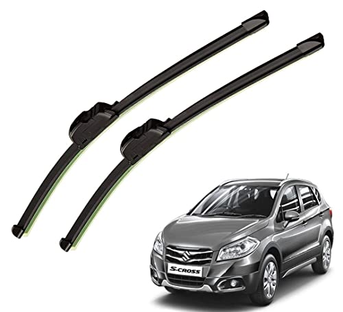 Image of Auto Hub Car Wiper Blades Compatibility With Maruti S-Cross - Set of 2 Pcs (D-26,P-14)